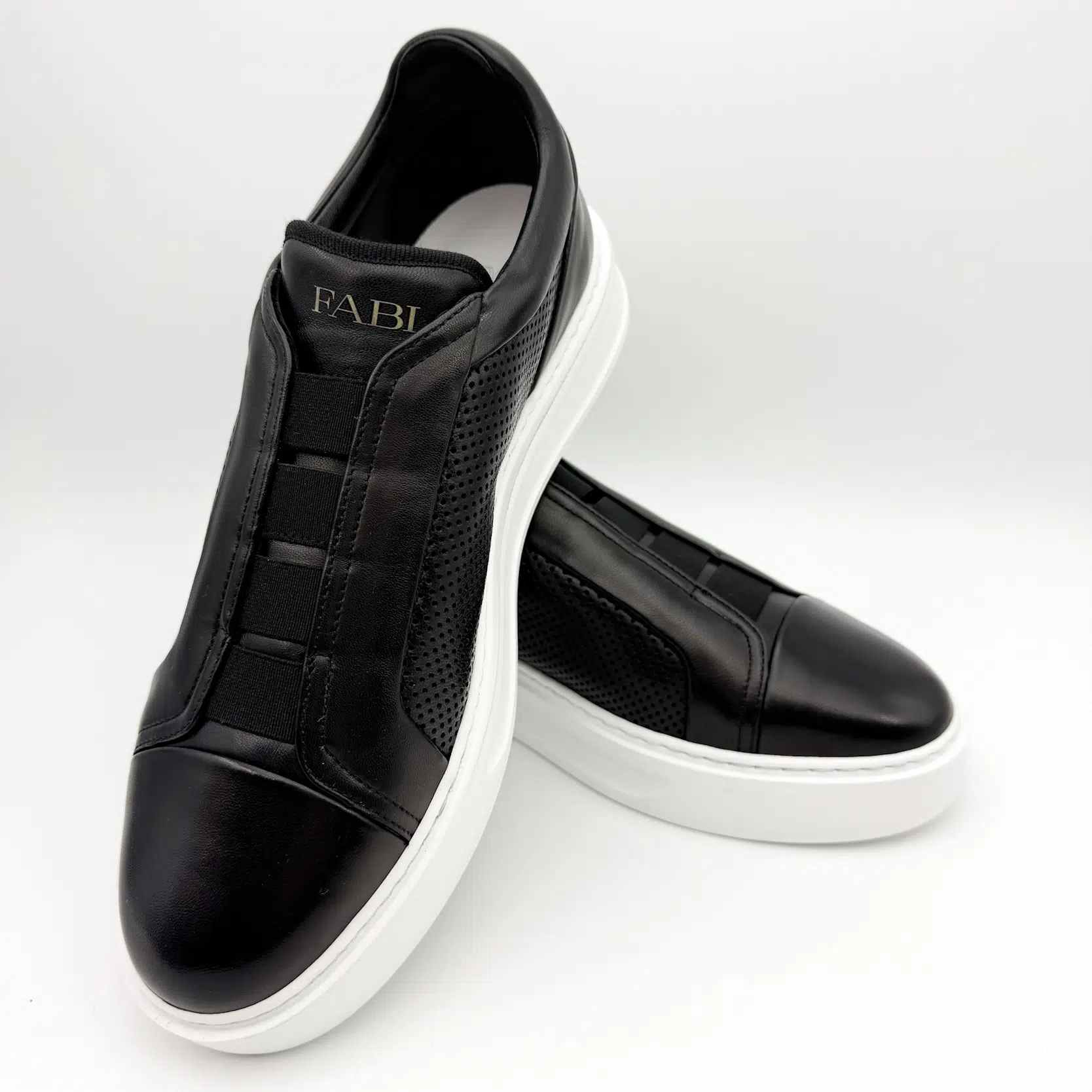 Czarne Sneakersy Męskie Fabi